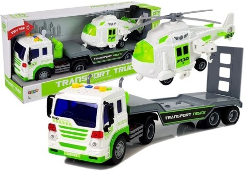 Auto Transporter na Baterie 1:16 z Helikopterem LEAN Toys Auto Transporter na Baterie 1:16 z Helikopterem LEAN Toys