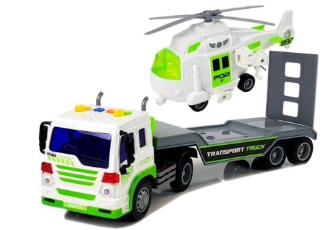 Auto Transporter na Baterie 1:16 z Helikopterem LEAN Toys Auto Transporter na Baterie 1:16 z Helikopterem LEAN Toys
