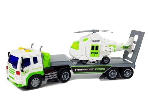 Auto Transporter na Baterie 1:16 z Helikopterem LEAN Toys Auto Transporter na Baterie 1:16 z Helikopterem LEAN Toys