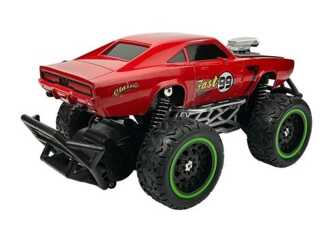 Auto Zdalnie Sterowane R/C 6.5 km/h Wysokie Koła Czerwone LEAN Toys Auto Zdalnie Sterowane R/C 6.5 km/h Wysokie Koła Czerwone LEAN Toys