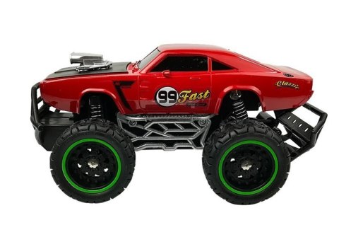 Auto Zdalnie Sterowane R/C 6.5 km/h Wysokie Koła Czerwone LEAN Toys Auto Zdalnie Sterowane R/C 6.5 km/h Wysokie Koła Czerwone LEAN Toys
