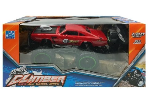 Auto Zdalnie Sterowane R/C 6.5 km/h Wysokie Koła Czerwone LEAN Toys Auto Zdalnie Sterowane R/C 6.5 km/h Wysokie Koła Czerwone LEAN Toys