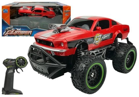 Auto Zdalnie Sterowane R/C 6.5 km/h Wysokie Koła Czerwone LEAN Toys Auto Zdalnie Sterowane R/C 6.5 km/h Wysokie Koła Czerwone LEAN Toys