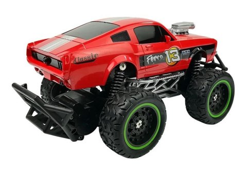 Auto Zdalnie Sterowane R/C 6.5 km/h Wysokie Koła Czerwone LEAN Toys Auto Zdalnie Sterowane R/C 6.5 km/h Wysokie Koła Czerwone LEAN Toys