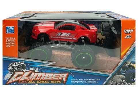 Auto Zdalnie Sterowane R/C 6.5 km/h Wysokie Koła Czerwone LEAN Toys Auto Zdalnie Sterowane R/C 6.5 km/h Wysokie Koła Czerwone LEAN Toys