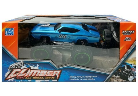 Auto Zdalnie Sterowane R/C 6.5 km/h Wysokie Koła Niebieskie LEAN Toys Auto Zdalnie Sterowane R/C 6.5 km/h Wysokie Koła Niebieskie LEAN Toys