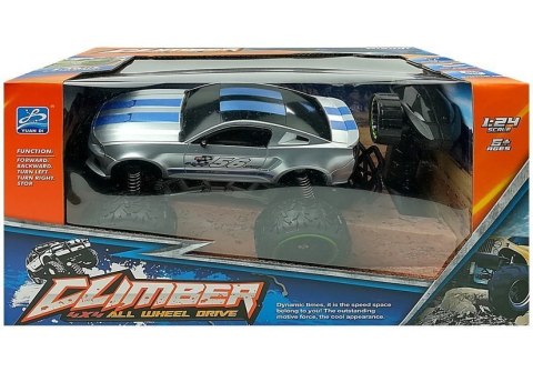 Auto Zdalnie Sterowane R/C 6.5 km/h Wysokie Koła Srebrne LEAN Toys Auto Zdalnie Sterowane R/C 6.5 km/h Wysokie Koła Srebrne LEAN Toys