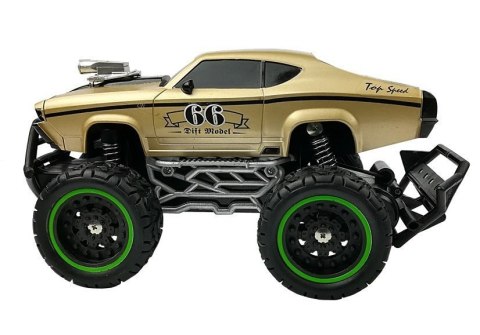 Auto Zdalnie Sterowane R/C 6.5 km/h Wysokie Koła Złoty LEAN Toys Auto Zdalnie Sterowane R/C 6.5 km/h Wysokie Koła Złoty LEAN Toys