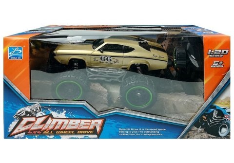 Auto Zdalnie Sterowane R/C 6.5 km/h Wysokie Koła Złoty LEAN Toys Auto Zdalnie Sterowane R/C 6.5 km/h Wysokie Koła Złoty LEAN Toys