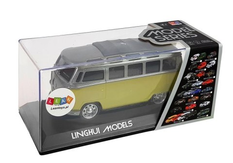 Autobus Resorak z Naciągiem Żółty ze Światłami i Dźwiękiem LEAN Toys Autobus Resorak z Naciągiem Żółty ze Światłami i Dźwiękiem LEAN Toys