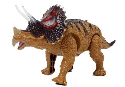 Dinozaur Triceratops Żółty Na Baterie LEAN Toys Dinozaur Triceratops Żółty Na Baterie LEAN Toys