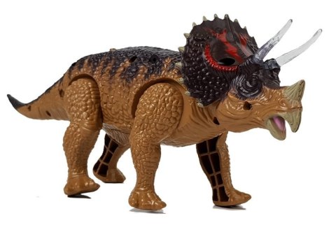 Dinozaur Triceratops Żółty Na Baterie LEAN Toys Dinozaur Triceratops Żółty Na Baterie LEAN Toys