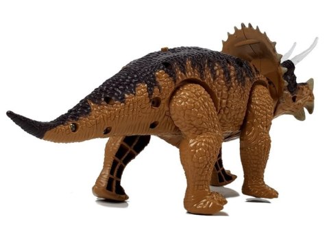 Dinozaur Triceratops Żółty Na Baterie LEAN Toys Dinozaur Triceratops Żółty Na Baterie LEAN Toys