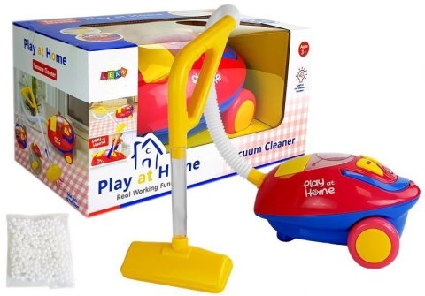 Duży Odkurzacz Czerwono- Żółty na Baterie Światła Dźwięki LEAN Toys Duży Odkurzacz Czerwono- Żółty na Baterie Światła Dźwięki LEAN Toys
