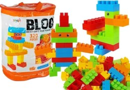 Duży Zestaw Klocki Konstrukcyjne w worku 320 elementów LEAN Toys