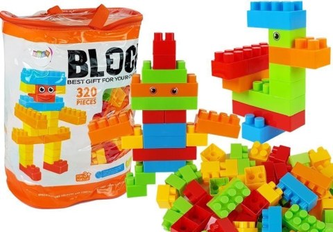 Duży Zestaw Klocki Konstrukcyjne w worku 320 elementów LEAN Toys Duży Zestaw Klocki Konstrukcyjne w worku 320 elementów LEAN Toys