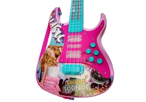 Gitara Z Mikrofonem Zestaw Do Karaoke Światła Dźwięki LEAN Toys Gitara Z Mikrofonem Zestaw Do Karaoke Światła Dźwięki LEAN Toys