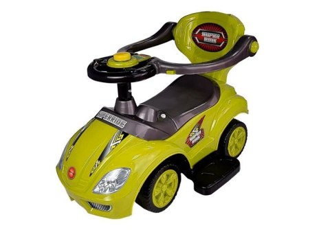 Jeździk z Pchaczem Mega Car 3w1 Żółty LEAN CARS Jeździk z Pchaczem Mega Car 3w1 Żółty LEAN CARS