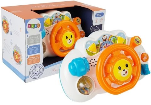 Kierownica Edukacyjna Interaktywna dla Niemowlaka Pomarańczowa LEAN Toys Kierownica Edukacyjna Interaktywna dla Niemowlaka Pomarańczowa LEAN Toys