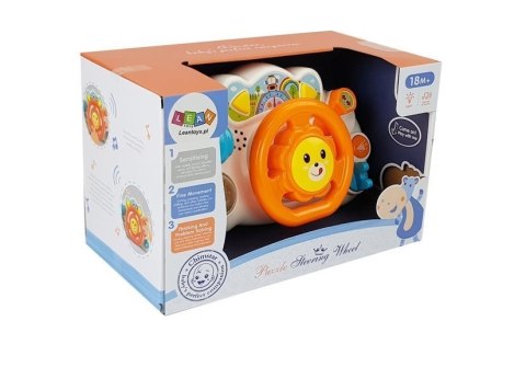 Kierownica Edukacyjna Interaktywna dla Niemowlaka Pomarańczowa LEAN Toys Kierownica Edukacyjna Interaktywna dla Niemowlaka Pomarańczowa LEAN Toys