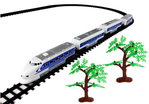 Kolejka Pociąg Pendolino Tory na Baterie z Dźwiękiem i Światłem LEAN Toys Kolejka Pociąg Pendolino Tory na Baterie z Dźwiękiem i Światłem LEAN Toys