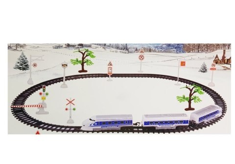 Kolejka Pociąg Pendolino Tory na Baterie z Dźwiękiem i Światłem LEAN Toys Kolejka Pociąg Pendolino Tory na Baterie z Dźwiękiem i Światłem LEAN Toys
