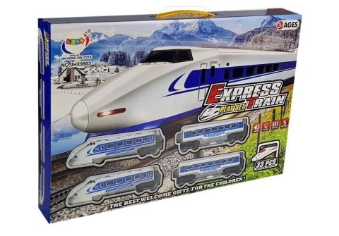 Kolejka Pociąg Pendolino Tory na Baterie z Dźwiękiem i Światłem LEAN Toys Kolejka Pociąg Pendolino Tory na Baterie z Dźwiękiem i Światłem LEAN Toys