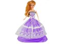 Lalka Fioletowa Suknia Bal Torebka Szpilki Biżuteria LEAN Toys