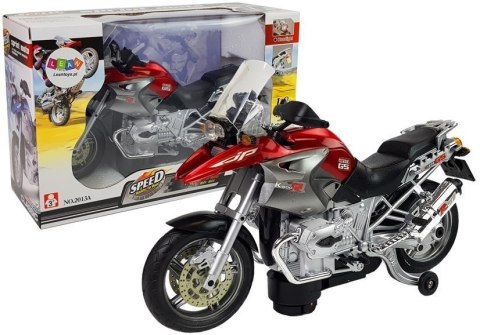 Motocykl Na Baterie Światła Muzyka Czerwony LEAN Toys Motocykl Na Baterie Światła Muzyka Czerwony LEAN Toys