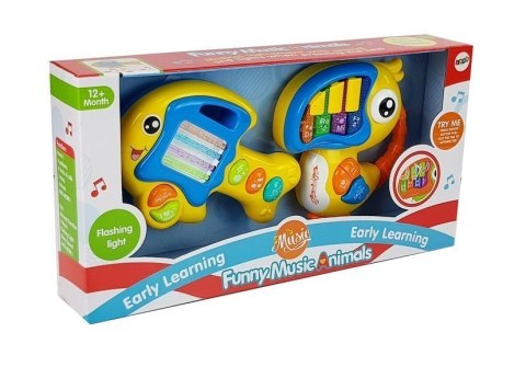Pianinko i Gitara na Baterie Papuga Rybka LEAN Toys Pianinko i Gitara na Baterie Papuga Rybka LEAN Toys