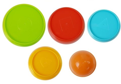Piramidka Kubeczki Układanka Zręcznościowa dla Malucha 5szt LEAN Toys Piramidka Kubeczki Układanka Zręcznościowa dla Malucha 5szt LEAN Toys