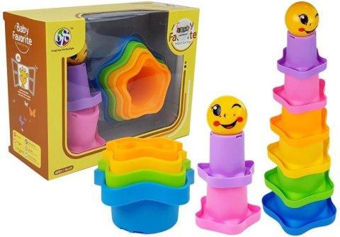 Piramidka Kubeczki dla Niemowlaka Gwiazdki LEAN Toys Piramidka Kubeczki dla Niemowlaka Gwiazdki LEAN Toys