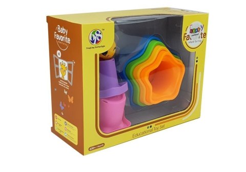 Piramidka Kubeczki dla Niemowlaka Gwiazdki LEAN Toys Piramidka Kubeczki dla Niemowlaka Gwiazdki LEAN Toys