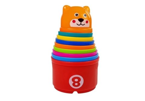Piramidka Kubeczki dla Niemowlaka z Cyferkami LEAN Toys Piramidka Kubeczki dla Niemowlaka z Cyferkami LEAN Toys