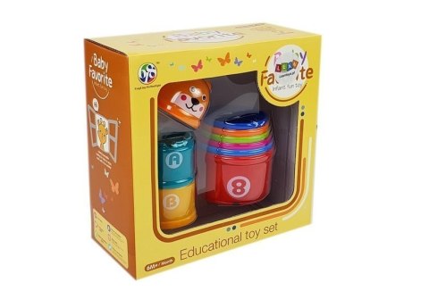 Piramidka Kubeczki dla Niemowlaka z Cyferkami LEAN Toys Piramidka Kubeczki dla Niemowlaka z Cyferkami LEAN Toys