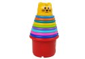 Piramidka Kubeczki dla Niemowlaka z Kotkiem Wzory LEAN Toys