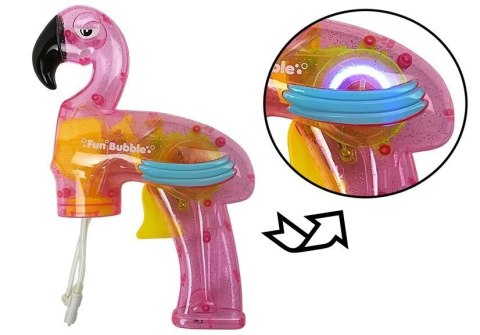 Pistolet do baniek mydlanych flaming różowy LEAN Toys Pistolet do baniek mydlanych flaming różowy LEAN Toys