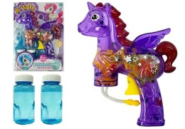 Pistolet do baniek mydlanych jednorożec fioletowy LEAN Toys