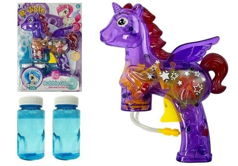 Pistolet do baniek mydlanych jednorożec fioletowy LEAN Toys