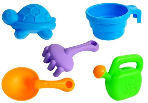 Stolik Piaskownica Foremki do Piasku Łopatki Konewka LEAN Toys Stolik Piaskownica Foremki do Piasku Łopatki Konewka LEAN Toys