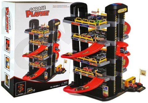 Tor Parking Garaż 5-poziomowy na Baterie Światła Winda LEAN Toys Tor Parking Garaż 5-poziomowy na Baterie Światła Winda LEAN Toys
