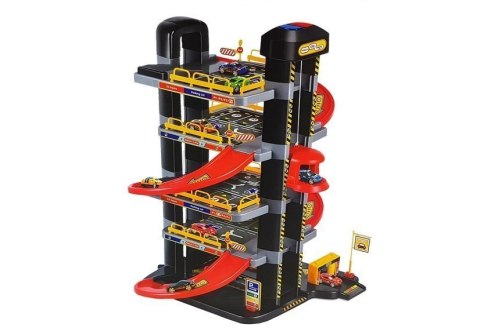 Tor Parking Garaż 5-poziomowy na Baterie Światła Winda LEAN Toys Tor Parking Garaż 5-poziomowy na Baterie Światła Winda LEAN Toys