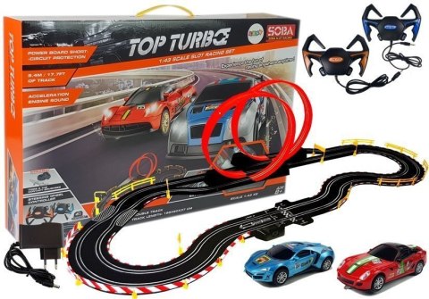 Tor Wyścigowy 1:43 2 Autka Kontrolery Top Turbo 540 cm długości LEAN Toys Tor Wyścigowy 1:43 2 Autka Kontrolery Top Turbo 540 cm długości LEAN Toys