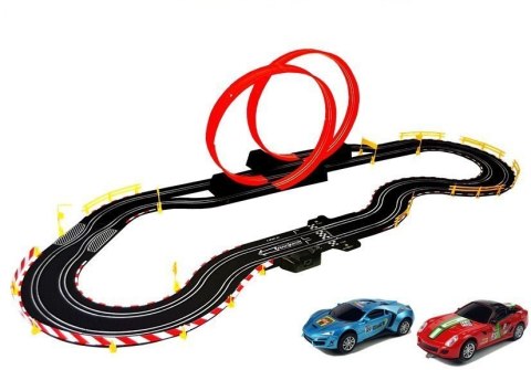 Tor Wyścigowy 1:43 2 Autka Kontrolery Top Turbo 540 cm długości LEAN Toys Tor Wyścigowy 1:43 2 Autka Kontrolery Top Turbo 540 cm długości LEAN Toys