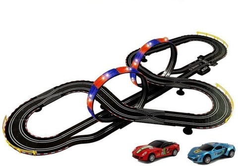 Tor Wyścigowy 1:43 2 Autka Top Turbo Światła 7,6 m długości LEAN Toys Tor Wyścigowy 1:43 2 Autka Top Turbo Światła 7,6 m długości LEAN Toys