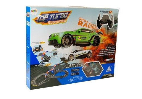 Tor Wyścigowy 1:43 2 Autka Top Turbo Światła 7,6 m długości LEAN Toys Tor Wyścigowy 1:43 2 Autka Top Turbo Światła 7,6 m długości LEAN Toys
