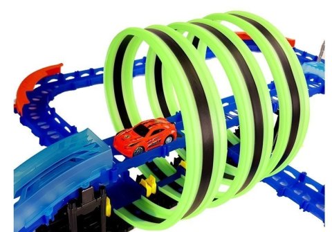 Tor wyścigowy z autkiem rc LEAN Toys Tor wyścigowy z autkiem rc LEAN Toys