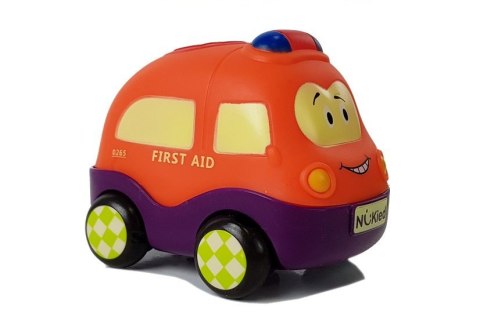 Zestaw Autek Policja Ambulans dla Niemowlaka z Napędem 4el LEAN Toys Zestaw Autek Policja Ambulans dla Niemowlaka z Napędem 4el LEAN Toys