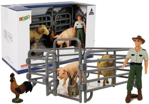 Zestaw Figurek Zwierzęta Domowe Farma Rolnik Owca Baran LEAN Toys Zestaw Figurek Zwierzęta Domowe Farma Rolnik Owca Baran LEAN Toys