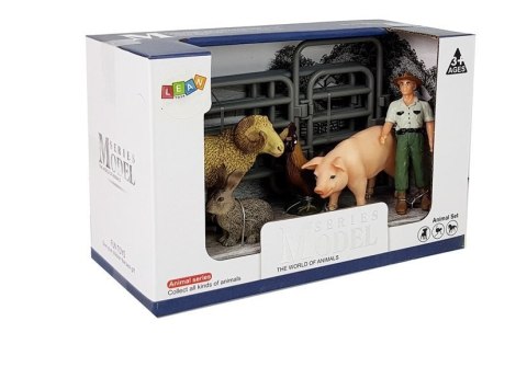 Zestaw Figurek Zwierzęta Domowe Farma Rolnik Owca Baran LEAN Toys Zestaw Figurek Zwierzęta Domowe Farma Rolnik Owca Baran LEAN Toys